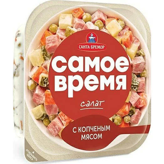Салат с копченым мясом 150г