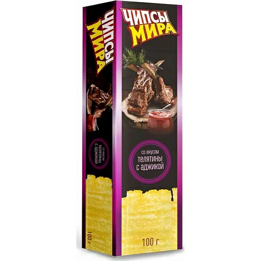 Чипсы "Мира" со вк.телятины с аджикой 100г