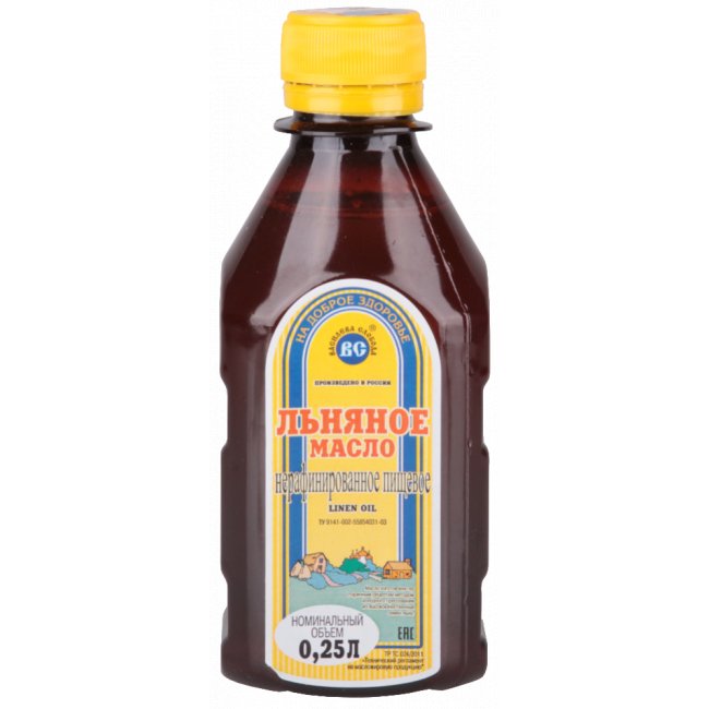 Масло Льняное нераф. пищ. 0,25л
