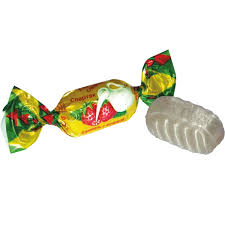 Карамель "Клубника со сливками" вес.