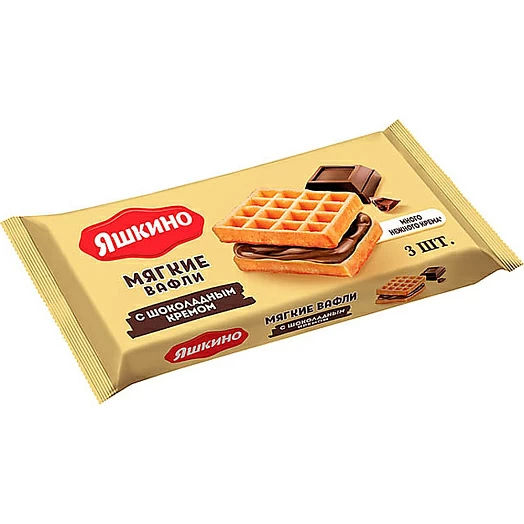 Мягкие вафли с шоколадным кремом 120гр