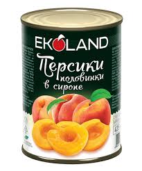 КФ Персики "EKOLAND" ж/б 425мл/410г